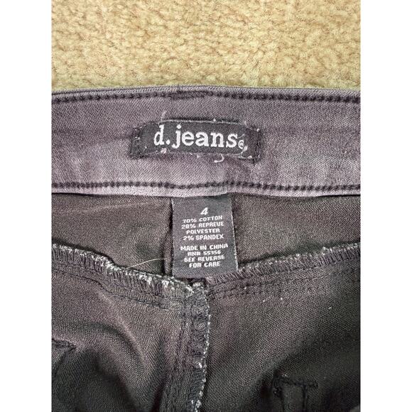 D. Jeans Skinny Ankle Women's size 4 Gray Black Denim Jeans Stretch C554 - Picture 6 of 12